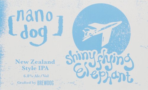 BrewDog Nano Dog New Zealand Style IPA Beer Perspective: front