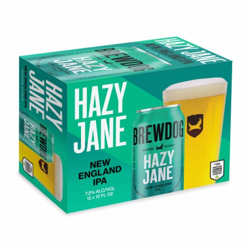 BrewDog Hazy Jane New England Style Hazy IPA Craft Beer Perspective: front