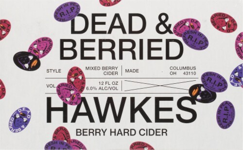 Hawkes Dead & Berried Berry Hard Cider Perspective: front