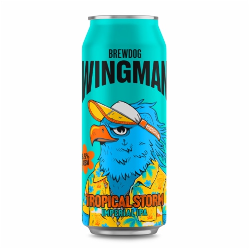 BrewDog Wingman Tropical Storm Imperial IPA Craft Beer Perspective: front