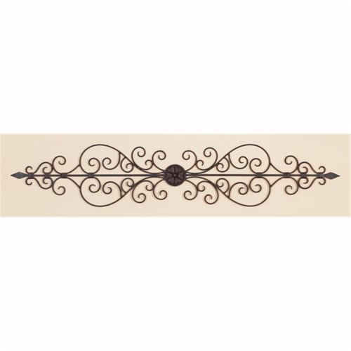Benzara 26545 44 in. Elegant Metal Scroll Wall Decor Sculpture, 1 Benzara 26545 44 in. Elegant Metal Scroll Wall Decor Sculpture, 1