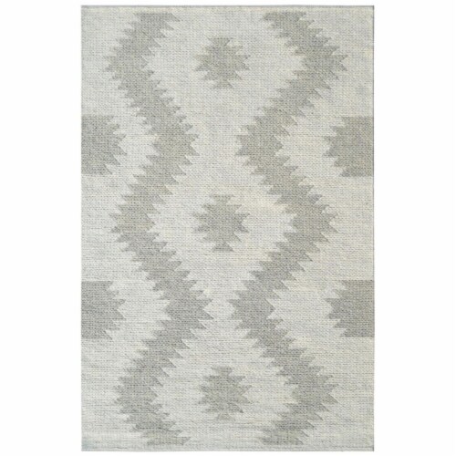 Dynamic Rugs AD695201190 Ava 5 x 8 ft. Ivory & Grey Area Rug Perspective: front