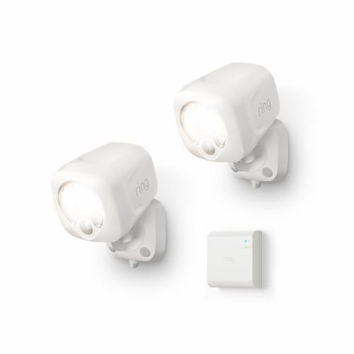 Ring™ Smart Lighting Spotlight 2 Pack & Bridge - White Perspective: front