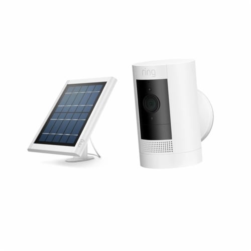 Ring™ Stick Up Camera & Solar Battery - White Perspective: front