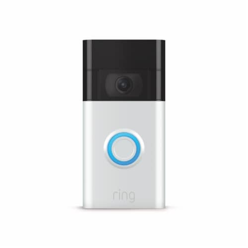 Ring HD Video Doorbell - Satin Nickel Perspective: front