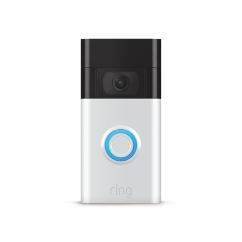 Ring HD Video Doorbell - Satin Nickel Perspective: front