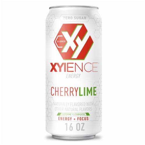 Xyience Cherry Lime Energy Drink Perspective: front