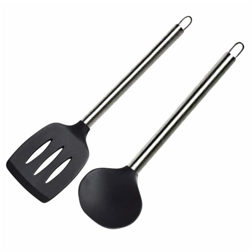 Nutrichef PKSPT15 Non-Stick Spatula & Ladle Set Perspective: front