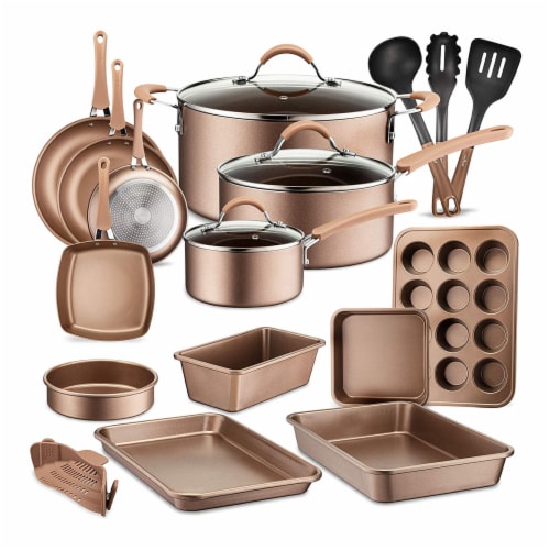 SereneLife 11 Piece Pots and Pans Non Stick Chef Kitchenware Cookware Set,  Gold, 1 Piece - Kroger