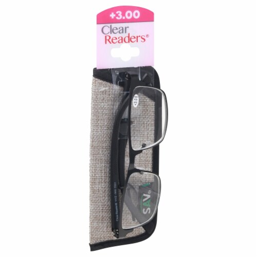 Clear Readers® +3.00 Metal Reading Glasses Perspective: front