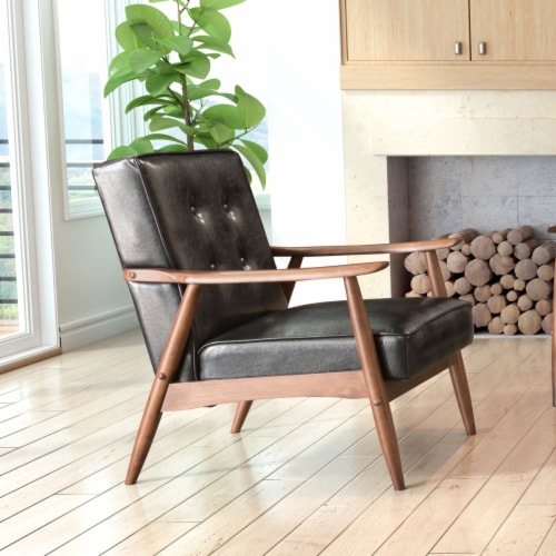 Zuo Home Indoor Decorative Rocky Arm Chair - Black Perspective: front