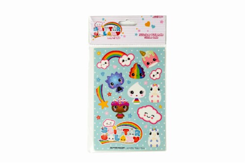 Glitter Galaxy Sticker Friends Sheet Wave 1 Perspective: front