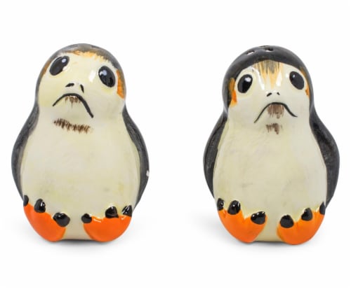 Star Wars Porgs Salt & Pepper Shakers | Official Star Wars Ceramic Spice Shakers Perspective: front