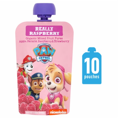 Paw Patrol Really Raspberry Organic Mixed Fruit Puree Perspective: front