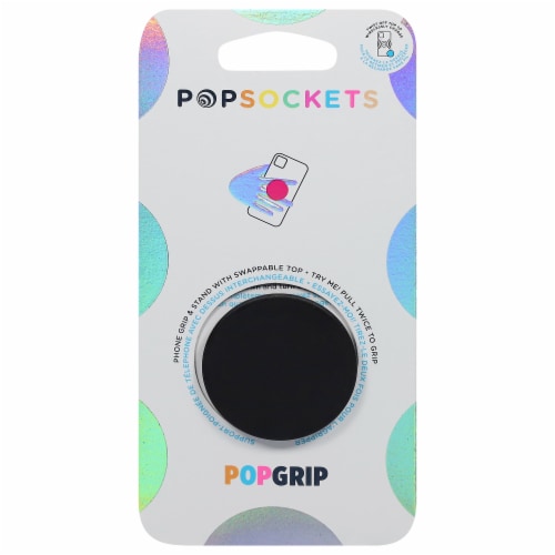 PopSockets PopGrip Phone Grip and Stand - Black, 1 ct - Fry's Food Stores