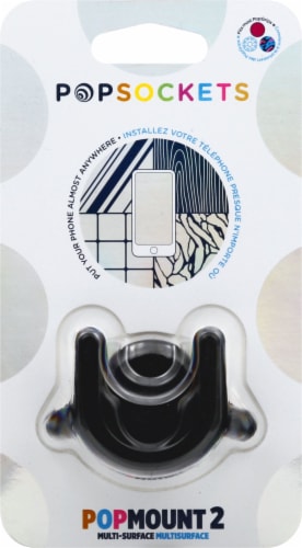 PopSockets PopMount Multi-Surface Phone Grip - Black Perspective: front