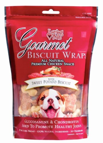 Loving Pets Gourmet Wraps Sweet Potato and Chicken Dog Treats Perspective: front