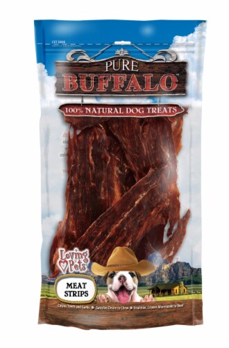 Loving Pets Natural Buffalo Meat Strips Dog Treats Perspective: front