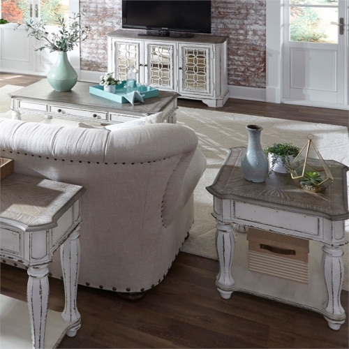 Magnolia Manor White 3 Piece Set 1 Cocktail 2 End Tables 1 Kroger