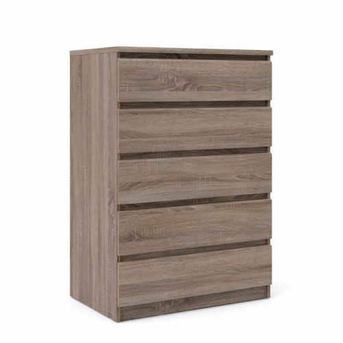 Wood Scottsdale 5 Drawer Chest in Truffle Gray Tvilum 1 Dillons