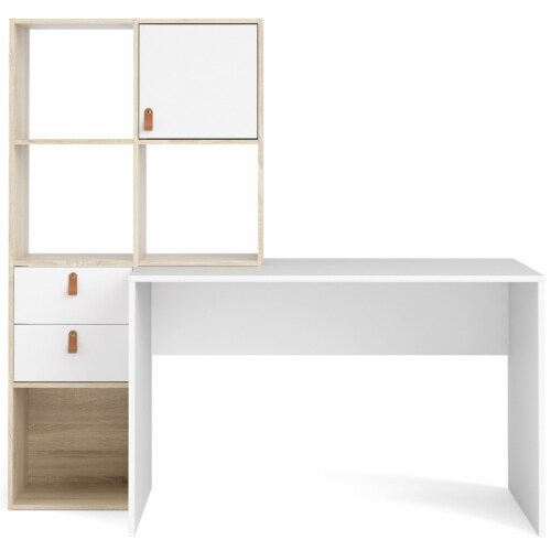 Tvilum Winston 1 Door 2 Drawer 4 Shelf Desk in Oak Structure and