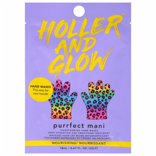 Holler And Glow™ Purrfect Mani Hand Mask Perspective: front