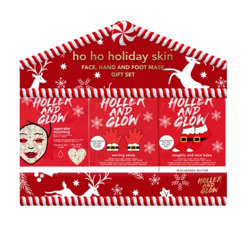 Holler & Glow Ho Ho Holiday Bath Gift Set Perspective: front