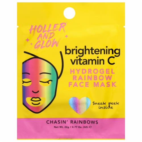 Holler and Glow™ Chasin Rainbows Vitamin C Face Mask Perspective: front