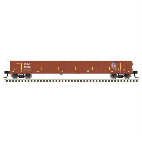 Atlas ATL50004684 N Evans Gondola UP, C & NW No.340019 Model Train, Brown & White Perspective: front