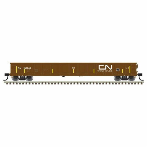 Atlas ATL50004688 N Evans Gondola CN No.136625 Model Train - Brown, White & Yellow Perspective: front