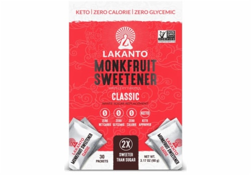 Lakanto Monkfruit Sweetener Packets Perspective: front