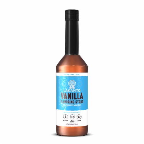 Lakanto Sugar Free Simple Flavoring Syrup - Sweetened with Monk Fruit (Vanilla - 25.4 Fl Oz) Perspective: front