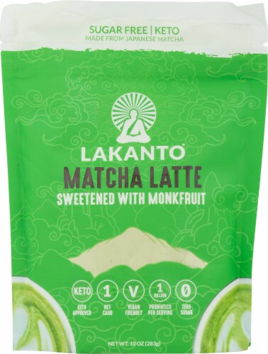 Lakanto Matcha Latte Drink Mix Perspective: front
