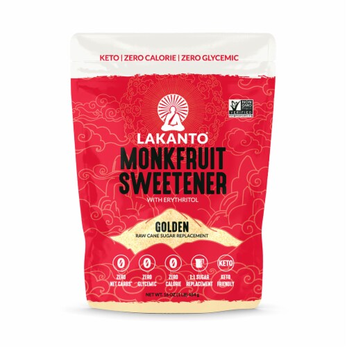 Lakanto Golden Monk Fruit Sweetener Perspective: front
