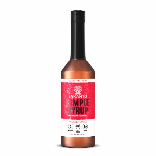 Lakanto Sugar Free Simple Flavoring Syrup - Sweetened with Monk Fruit (Original - 25.4 Fl Oz) Perspective: front