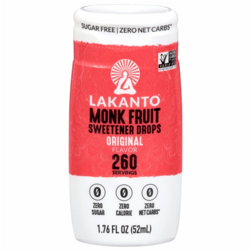 Lakanto Original Monkfruit Liquid Sweetener Extract Drops Perspective: front