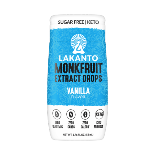 Lakanto Vanilla Flavor Monkfruit Extract Drops Perspective: front