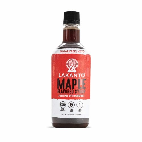 Lakanto Sugar Free Maple Syrup - Sweetened with Monk Fruit (26 fl oz - Pack of 1) Perspective: front