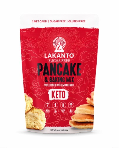 Lakanto Sugar Free Pancake and Baking Mix - Sweetened with Monk Fruit (1 Lb) Perspective: front