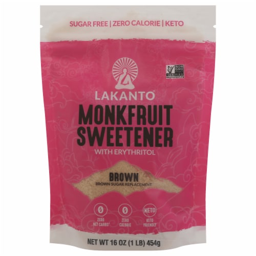 Lakanto Brown Monk Fruit Sweetener Perspective: front