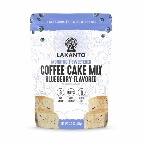 Lakanto Blueberry Coffee Cake Mix - Sweetened with Monk Fruit (13.7 oz) Perspective: front