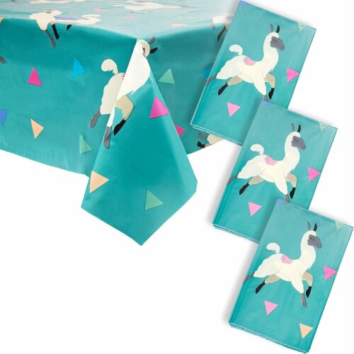 Sparkle And Bash Llama Party Plastic Table Cloth Cover 3 Pack Pack Harris Teeter
