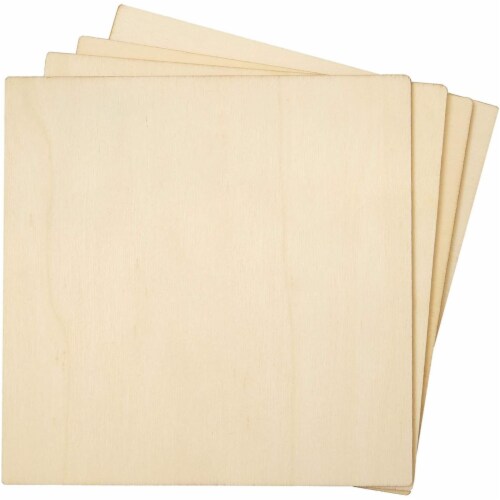 Wood Squares for Crafts, Unfinished Wooden Cutout Tile (4 In, 36 Pack),  PACK - Kroger