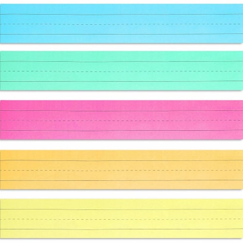 100-Pack Colored Sentence Strips for Teacher Supplies for