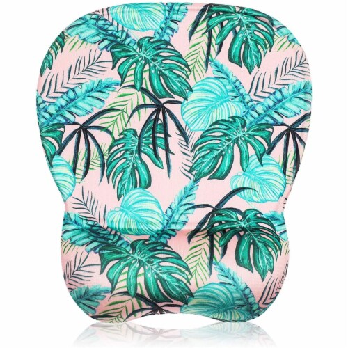 Tropical Mouse Pad with Wrist Support, Office Desk Accessories Perspective: front