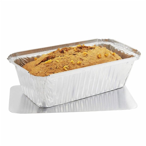 50 Pack Disposable Aluminum Foil Loaf Pans with Lid, 22 Ounce, 8.5