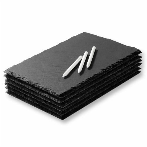 Slate Cheese Board, Charcuterie Boards (6 x 0.1 x 8.75 In, 6 Pieces ) Perspective: front