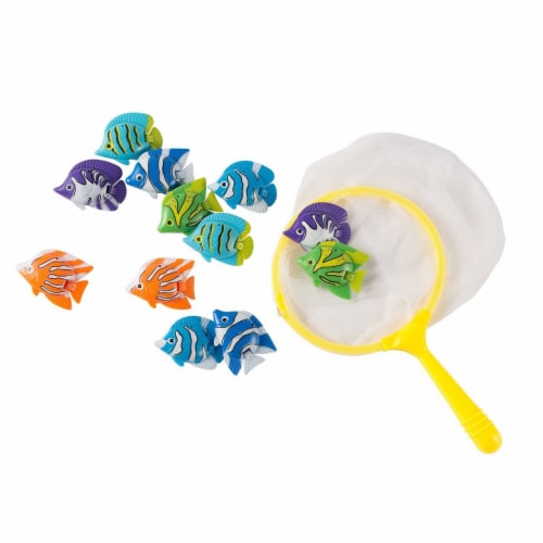 Dive and Catch Game, 12 Fish Pool Toys and 1 Net (13 Pieces), Pack - Fry's  Food Stores