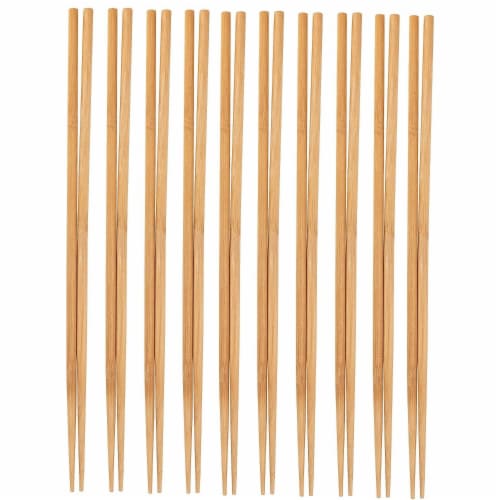 10-Pack Extra Long Cooking Chopsticks, For Cooking, Frying, Natural Bamboo, 16.5 Inches Perspective: front