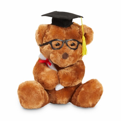 Graduation Stuffed Animal 2022 Louie The Teddy Bear Gift Plush with Diploma Brown 10.5 in PACK Kroger